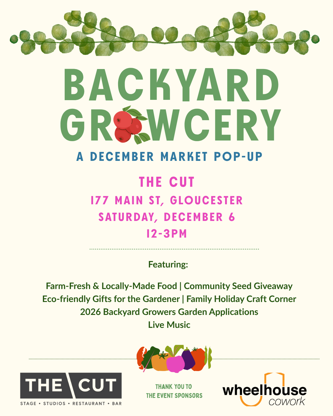 Backyard Growcery - A December Market Pop Up