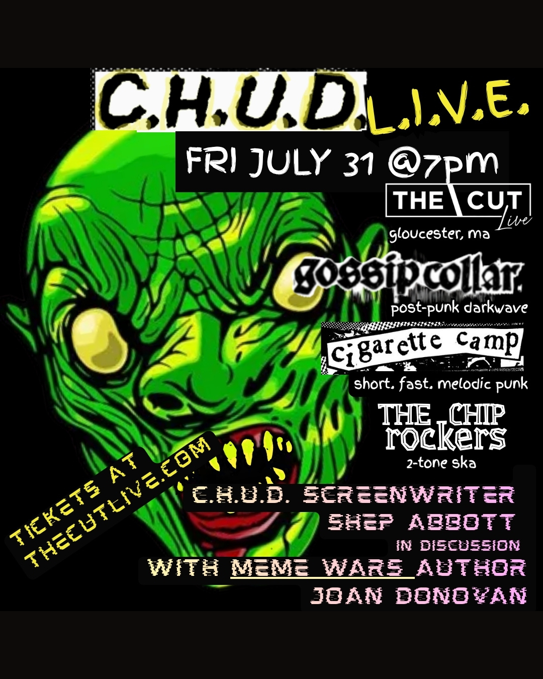 C.H.U.D. Live with Gossip Collar, Cigarette Camp & The Chip Rockers