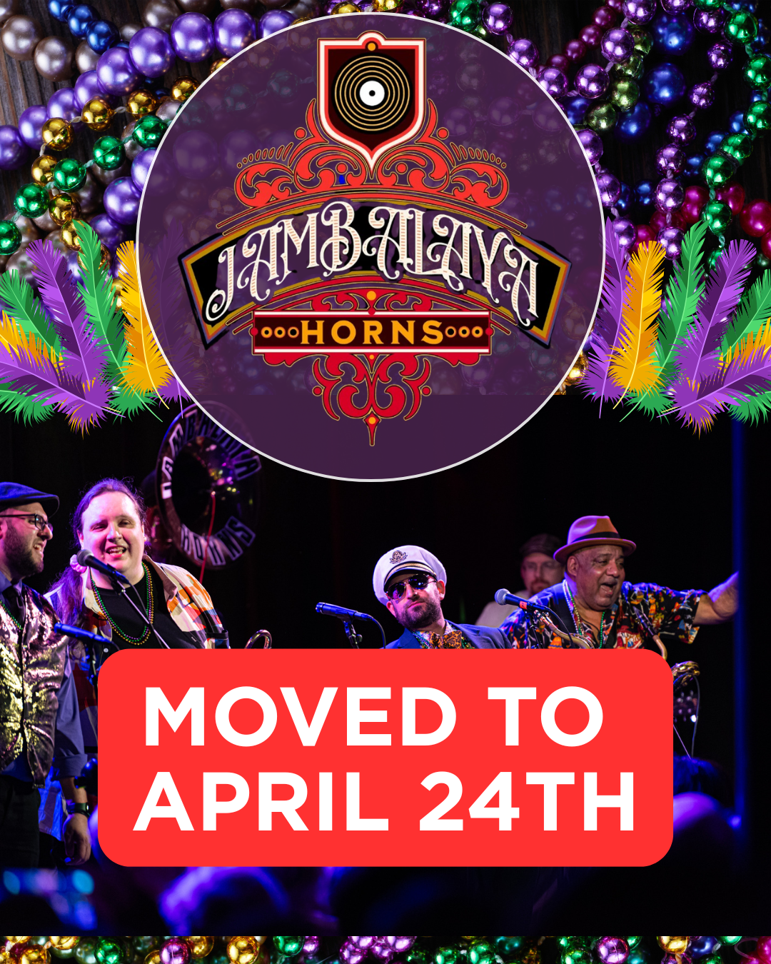 Mardi Gras with the Jambalaya Horns - MOVED TO APRIL 24TH