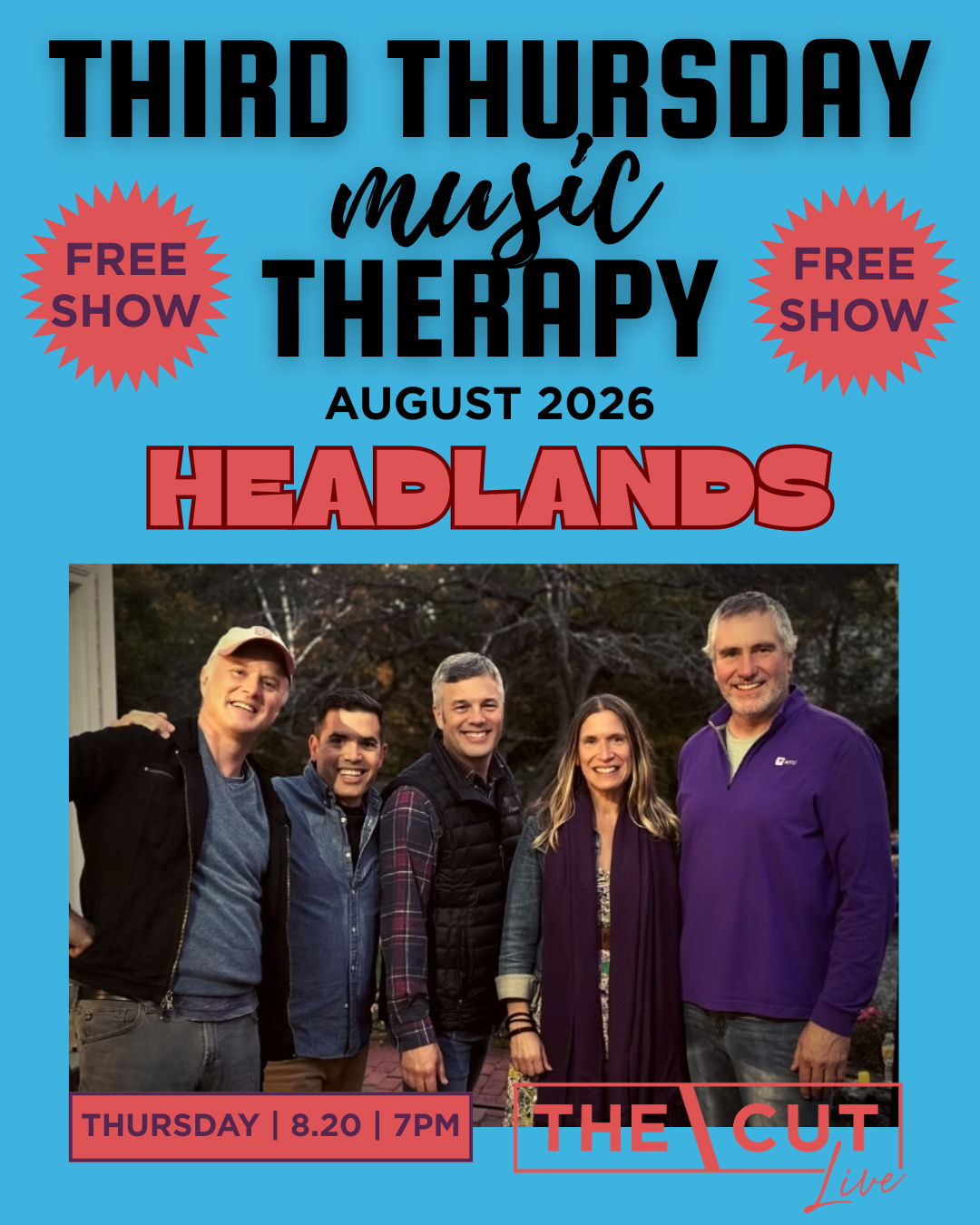 Headlands - Third Thursday (music) Therapy - FREE SHOW 